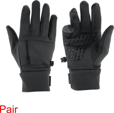 Produktbild von Fahrradhandschuhe Fleecegefütterte Winterhandschuhe Warme Und Winddichte Fahrradhandschuhe Mit Griffverbesserung M Grau 1 Paar