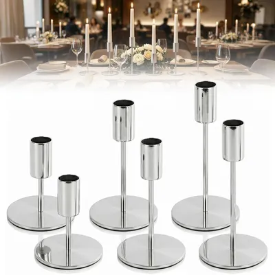 Immagine prodotto di Candeliere elegante in acciaio inossidabile per la decorazione della tavola
