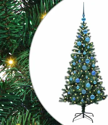 Produktbild von vidaXL Künstlicher vorbeleuchteter Weihnachtsbaum Grün 150 cm