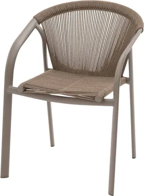 Produktbild von Garten-stapelsessel "riu" cappucino &amp kaffee aluminium   - Hespéride