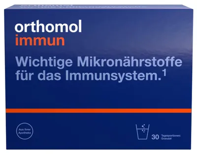 Produktbild von Orthomol Immun - Mikronährstoffe zur Unterstützung des Immunsystems - Nahrungsergänzung mit Vitamin C, Vitamin D und Zink, 30 St. Tagesportionen