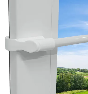 Produktbild von Mini Cafe Gardinenstange ohne Bohren Teleskopstange zum Klemmen 75-125 cm Weiß  Klemmstange für Fensterrahmen Ausziehbar Scheibengardinen