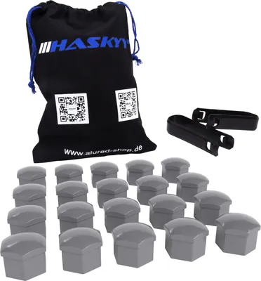 Produktbild von HASKYY 20x Radmutter-Radschrauben-Kappen-Abdeckungen SW19 SILBER