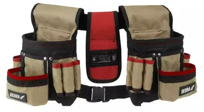 Immagine prodotto di Cintura Portautensili Dedra N0033 In 3 Parti (20X10X28Cm)X2, 16 Tasche