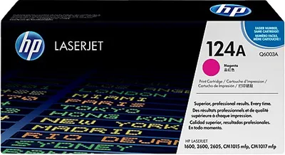 Produktbild von HP 124A, 410 x 92 x 109 mm, Laser, HP Color LaserJet CM1015mfp, CM1017mfp, Color LaserJet 1600, 2600n, 2605, Magenta, Patrone, 15 - 32.5 °C
