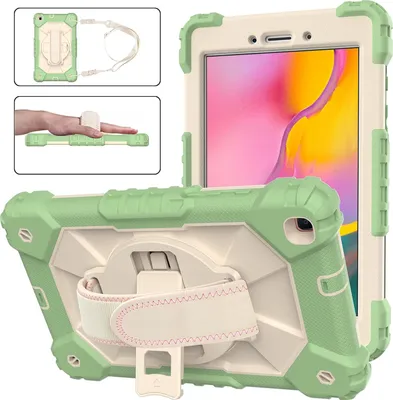Immagine prodotto di Custodia per Samsung Galaxy Tab A 8.0" con supporto e cinturino Verde