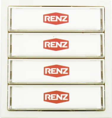 Produktbild von RENZ Tastenmodul mit 4 Klingeltaster (RAL Farbe: Verkehrsweiß (RAL 9016)) RAL Farbe: Verkehrsweiß (RAL 9016)