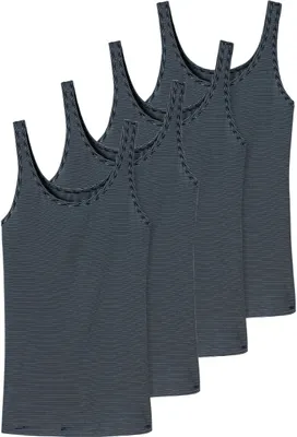 Produktbild von Schiesser 4er Pack Modal Essentials Unterhemd / Top Hals- und Armausschnitt mit feinem Einfass, Formstabiles, temperaturausgleichendes Material, In herrlich bequemer, elastischer Single-Jersey-Qualität