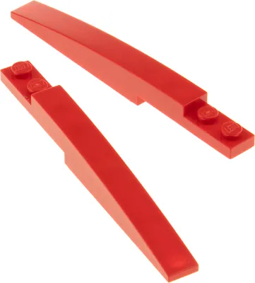 Produktbild von 2x Lego Schrägstein gebogen 10x1x1 rot gewölbt Bogen 10274 6208565 13731 85970