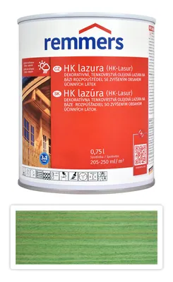 Obrázek produktu pro REMMERS HK lazura - ochranná lazura na dřevo pro exteriér 0.75 l Jedlově zelená