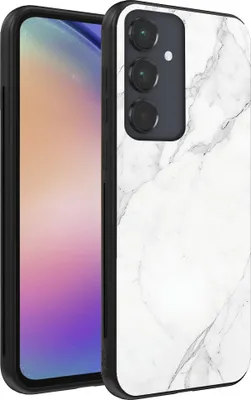 Produktbild von Smartphonica Handyhülle für Samsung Galaxy A54 5G mit Marmordruck - TPU-Hülle mit Marmor-Design - Weiß