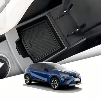 Image de Boîte de rangement pour console centrale, compatible avec Renault Captur 2 (2019-2025), en ABS