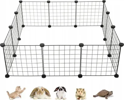 Obrázok produktu pre Korbi | Klietka pre malé zvieratá Modulárna konštrukcia - 12 prvkov - Robustná - Pre králiky, morčatá, psy