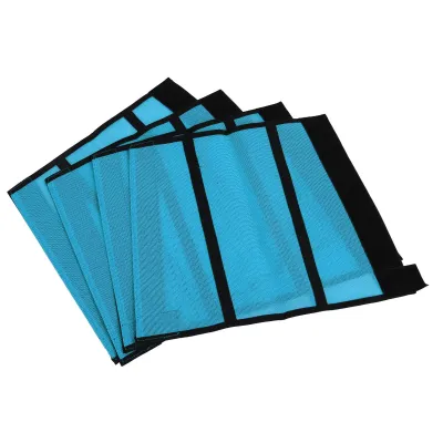 Zdjęcie produktu dla 4Pcs Horse Fly Boots Breathable Comfortable Tear Resistant Fine Mesh Protective Horse Fly Leggings Leg Guards(Blue )