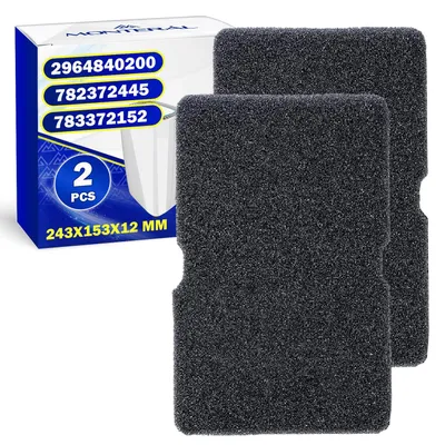 2 Schwammfilter für Wäschetrockner 243x153x12 mm