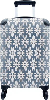 Produktbild von MuchoWow® MuchoWow® Koffer Handgepäck Trolley Rollkoffer Kleine Reisekoffer mit 4 Rollen - Blumen - Schnee - Winter - Design - Cabin Size < 55x40x23 cm & 55x40x20 cm - Fotokoffer - Kabinenkoffer - Boa