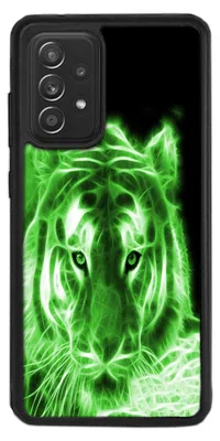 Produktbild von TPU Silikon Hülle für Samsung Galaxy A52 A52S 5G Handy Cover Case Schutzhülle Handyhülle Bumper MOTIV 97 Tiger Grün