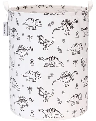 Faltbarer Wäschekorb 50 cm, wasserdicht, Dinosaurier-Design