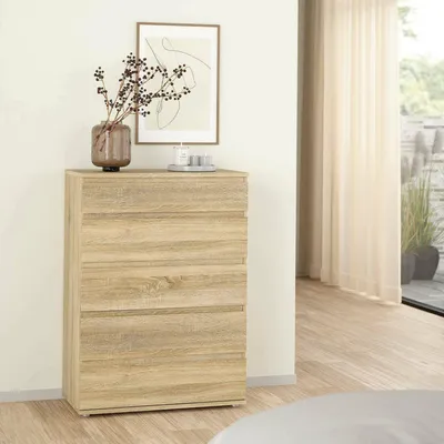 Produktbild von Kommode - Eiche Braun 40x76,8x106,6h cm