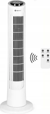 Obrázek produktu pro Sloupový ventilátor s dálkovým ovládáním, otočný, 90 st., bílý