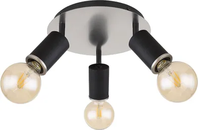 Produktbild von Deckenleuchte, Spots beweglich, schwarz, D 28 cm