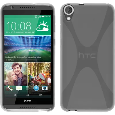 Produktbild von PhoneNatic Case kompatibel mit HTC Desire 820 - clear Silikon Hülle X-Style + 2 Schutzfolien
