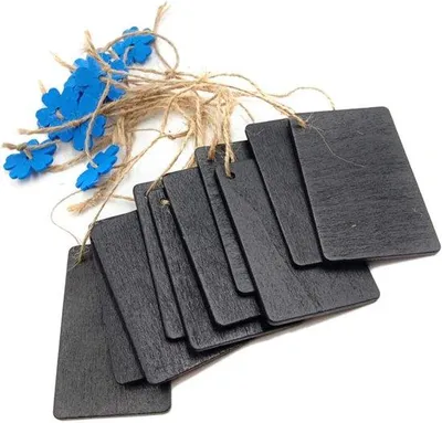 Produktbild von Mini hängende Schilderungen - Holz und Leinwand - 10 Stücke - Ideal für Nachrichten - Perfekt für Blumen