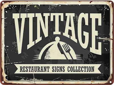 Produktbild von vianmo Blechschild 30x40 cm Vintage Restaurant Essen Trinken