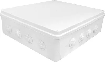 Produktbild von Weißes Anschlusskastell 400x350x120mm IP65 16 Öffnungen