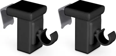 Image de Supports de serrage pour barres de cafétéria "Basic" ( noir ) pack de 2