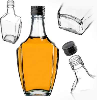 Immagine prodotto di Bottiglie in vetro KADAX 250ml con tappo a vite, 10 pezzi, bottiglie vuote da riempire, bottiglie per liquori, bottiglie per succhi, nero