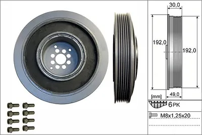 Produktbild von Riemenscheibe, Kurbelwelle INA 544 0102 20