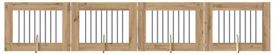 Produktbild von Hundetor mit Ständern 4 pcs Artisan-Eiche 80 x 60 cm