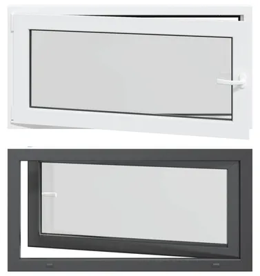 Immagine prodotto di vidaXL Finestra da cantina RISOR 120 x 60 cm in PVC e vetro, antracite