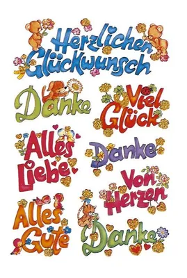 Image de Autocollants HERMA DECOR "Félicitations" 1 feuille à 8 autocollants