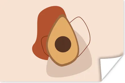 Produktbild von MuchoWow® Poster Sommer - Avocado - Braun 180x120 cm - Fotoplakat