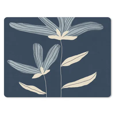 Produktbild von MuchoWow® Mauspad Mousepad Blumen - Pflanzen - Blau - Natur 23x19 cm - Mousepads - Maus Mat - Pad - Mausunterlage - Schreibtischunterlage - Mauspad