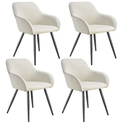 Produktbild von tectake® Esszimmerstuhl Marilyn gepolstert, in Cordoptik 58 x 62 x 82 cm