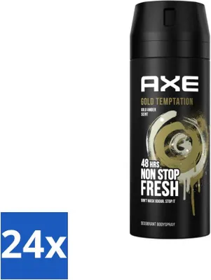 Zdjęcie produktu dla AX - Dezodorant w sprayu - Gold Temptation - zapach - Oriental & Fresh - 150 ml - Value pack - 24 szt