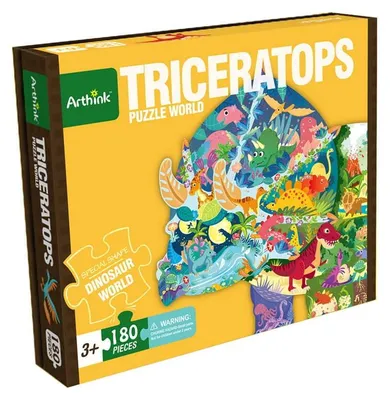 Produktbild von Lernpuzzle Triceratops Dinosaurier - 180 Teile - Motivpuzzle Dinos ab 7 Jahren
