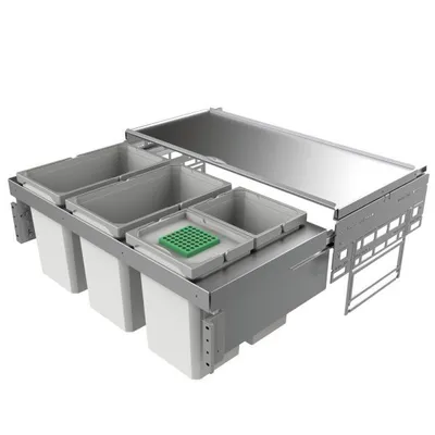 Produktbild von Cox® Base 360 S/900-4, Schublade, mit Biodeckel, hellgrau, H 360 mm