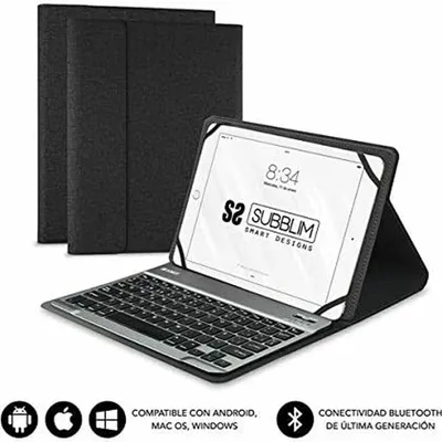Immagine prodotto di Subblim Keytab Pro Custodia con tastiera Bluetooth per tablet da 10,1"-10,8" / Nero
