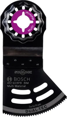 Image de Bosch 1x lame de scie plongeante BIM Dual-Tec Starlock AYZ 53 BPB multimatériaux 40 x 53 mm - 2609256F07