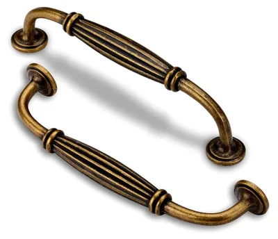 Produktbild von 6 Stück Vintage Möbelgriff 128mm, Zinklegierung Antik Schrankgriffe in Messingoptik