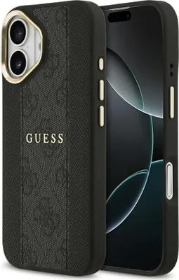 Image de Étui GUESS pour IPHONE 17 compatible avec MagSafe GUHMP17SPG4SEMCK (PU W/ 4G Stripe) noir