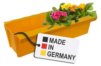 Produktbild von Euro-Paletten Blumenkasten-Einsätze | mit Hängesystem zum Einhängen | 37,3cm Gelb | Pflanzkasten für Europalette Palette | Balkonkasten | Blumentopf | sehr stabil
