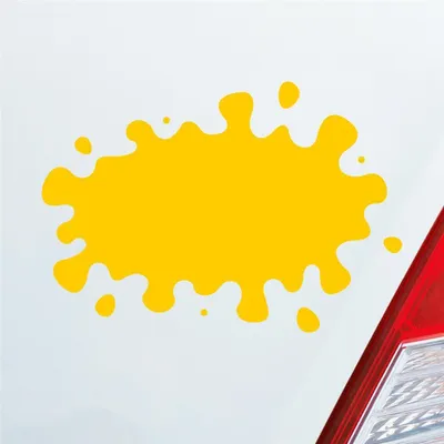 Produktbild von Auto Aufkleber Farbkleks Splash 14x10 cm Gelb Sticker Heckscheibenaufkleber