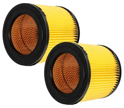 Produktbild von vhbw 2 Faltenfilter kompatibel mit Topcraft NT0609, NT0506, NT0507 Staubsauger - Patronenfilter Orange Abwaschbar