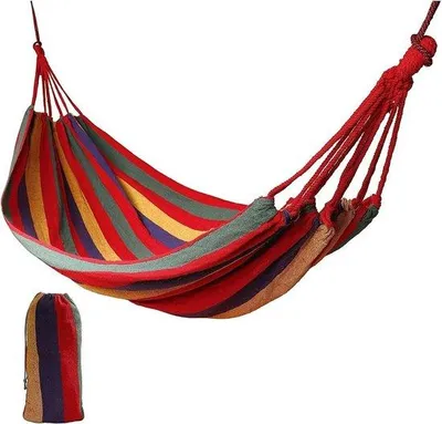 Produktbild von Camping-Hängematte, Stoffmaße: 280 x 150 cm, belastbar bis 200 kg, leicht, für Innen- und Außenbereich, ideal für Zuhause und im Garten