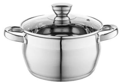Immagine prodotto di Casseruola in acciaio inox con coperchio in vetro - Induzione - 3,4 L - 20 cm